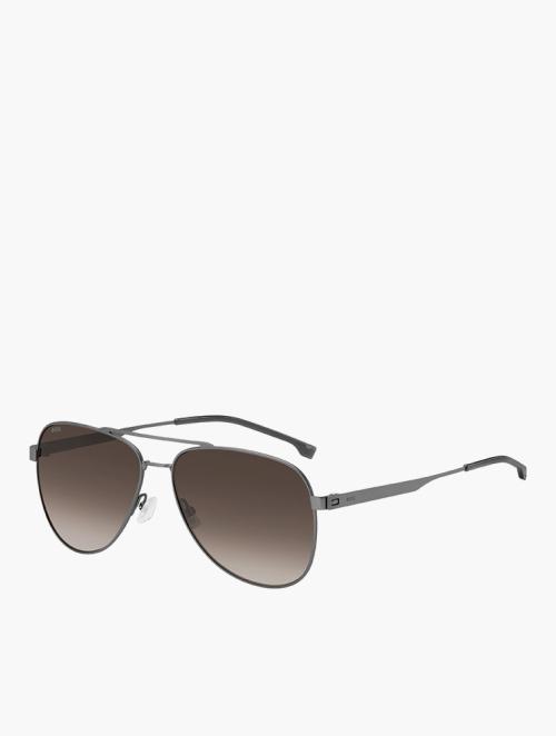 Hugo Boss Matte Dark Ruthenium Pilot Sunglasses