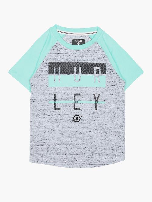 Hurley Grey And Blue Short Sleeve Tee