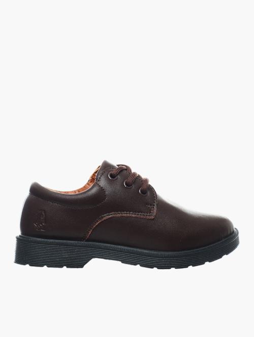 Hush Puppies Kids Brown Curtis Lace Up School Shoes