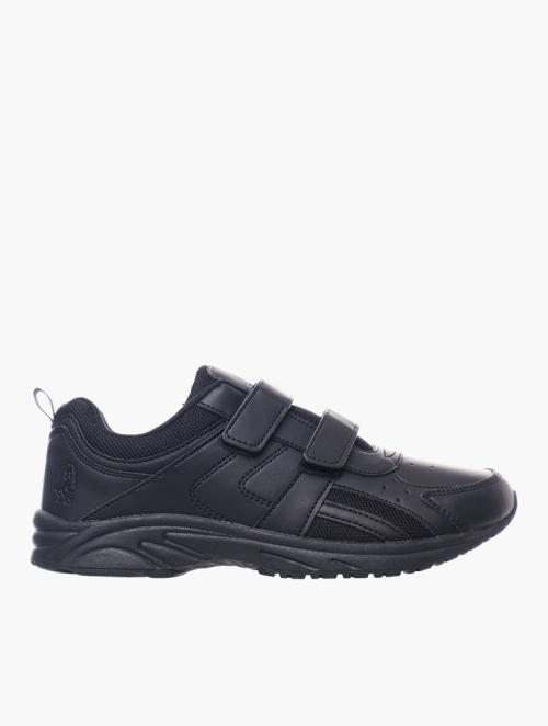 Hush Puppies Youths Black Deuce Velcro Trainers