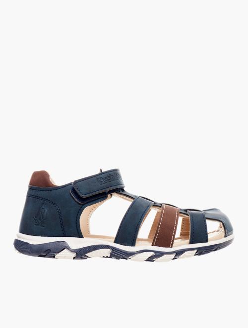 Hush Puppies Navy & Brown Kids Jay Fisherman Sandals