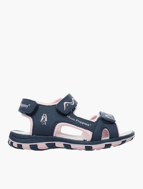 Hush Puppies Kids Blue & Pink Pat Trail Sandals