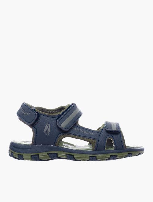 Hush Puppies Kids Navy & Olive PU Rafter Shoes