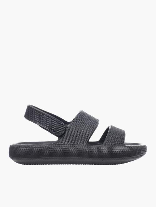 Hush Puppies Kids Black Sammy Slingback Velcro Sandals