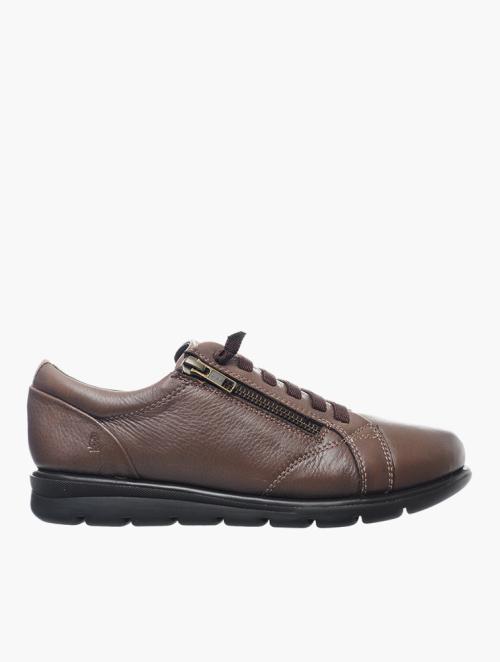Hush Puppies Brown Leather Xena Sneakers