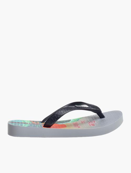 Ipanema Grey & Black Temas Infantil Flip Flops