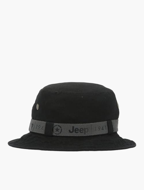 Jeep Black Logo Print Bucket Hat