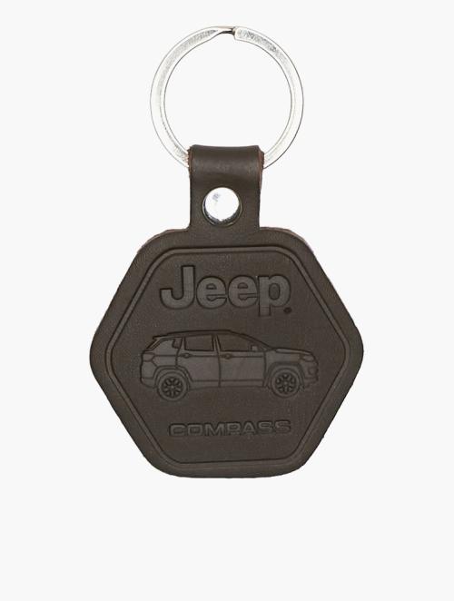 Jeep Brown Leather Jeep Keychain