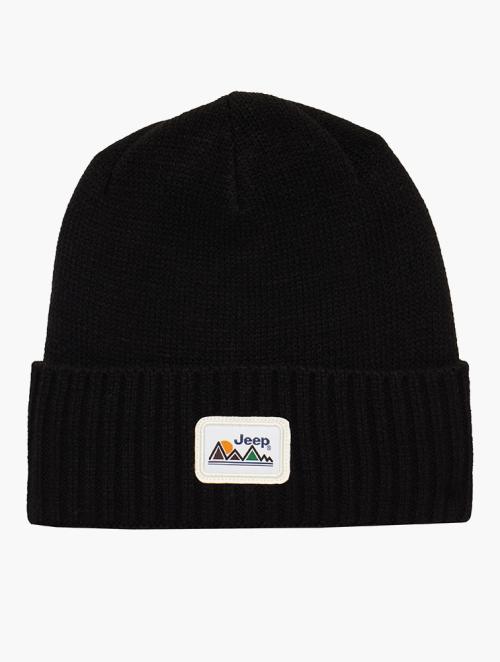 Jeep Black Chunky Knit Beanie