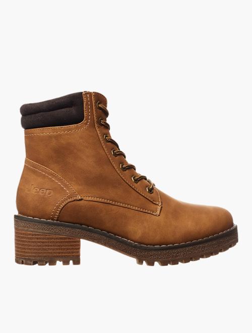 Jeep Honey Heeled Lace-Up Boots