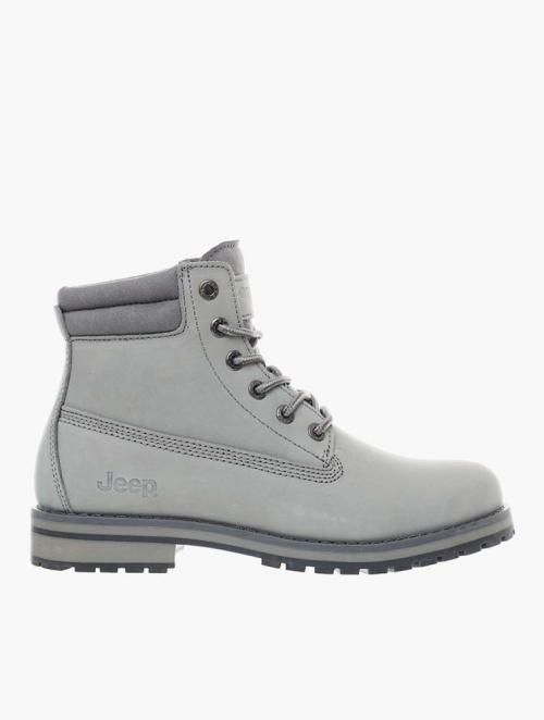 Jeep Grey Blue Lace Up Jeep Boots