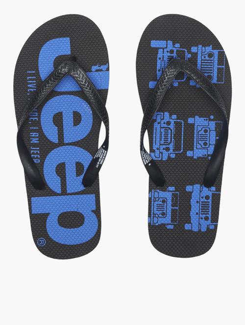 Jeep Black Serene Flip Flops