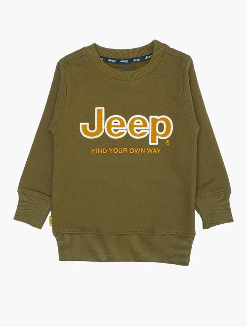 Jeep Green Graphic Crew Neck Sweatshirt