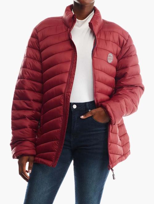 Jeep Red Core Puffer Jacket 