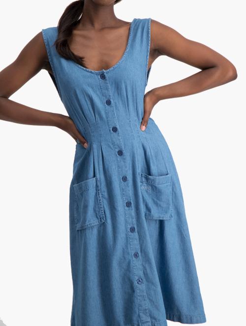 Jeep Demin Short Sleeve Button Up Dress