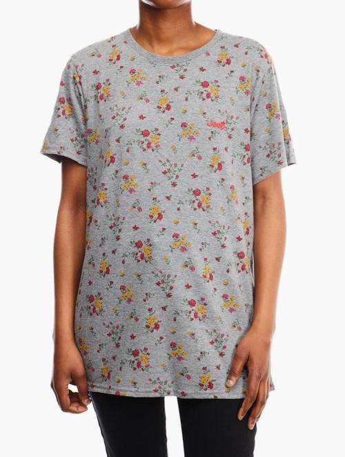 Jeep Grey Short Sleeve Floral Tee