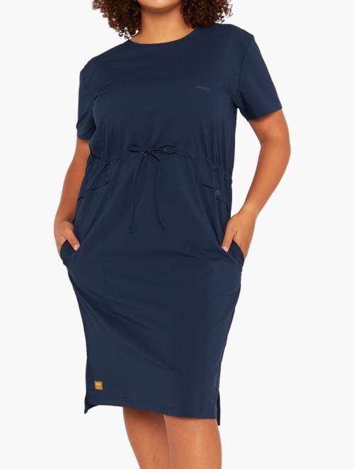 Jeep Navy Crew Neck Drawstring Dress