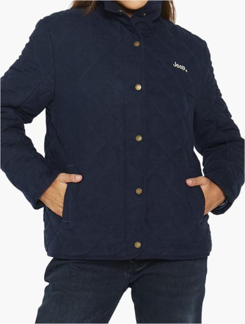 Jeep Navy Blue Sherpa Lined Quilted Jacket