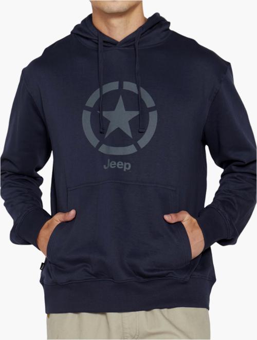 Jeep Navy Hooded Fleece Sweat Plus Size