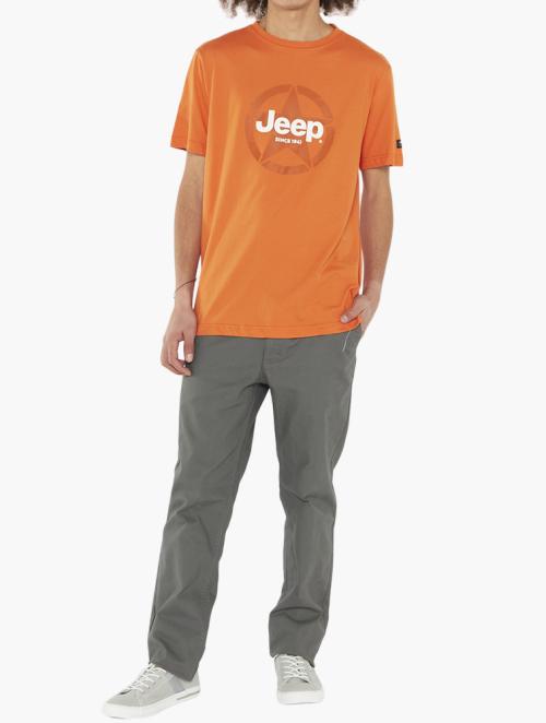 Jeep Burnt Orange Fashion Graphics T-Shirt
 Plus Size