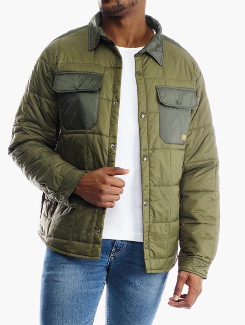 Jeep Green Puffer Quilted Jeep Jacket