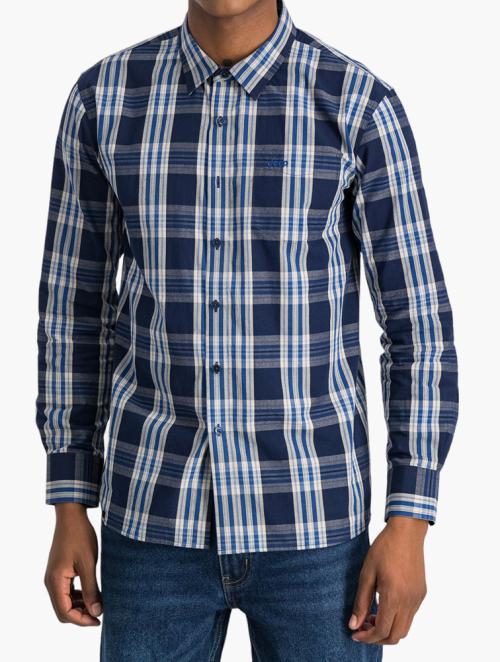 Jeep Navy & Khaki Classic Long Sleeve Shirt