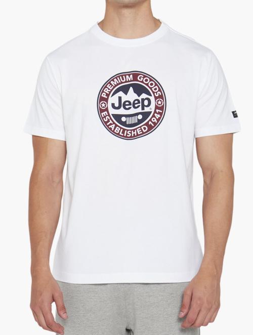 Jeep White Fashion Graphic T-Shirt