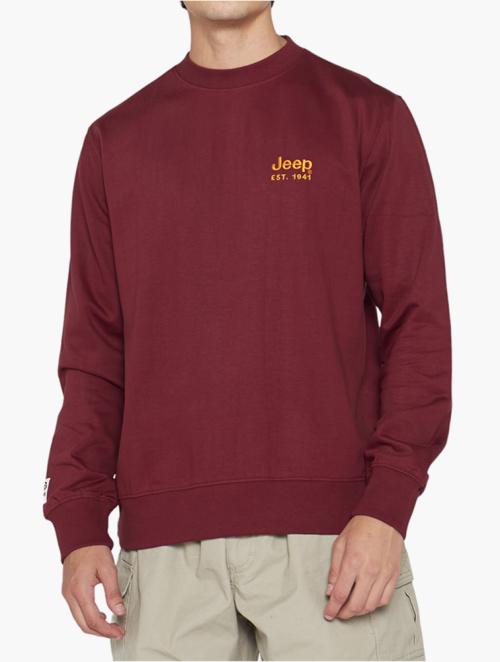 Jeep Burgandy Long Sleeve Sweatshirt