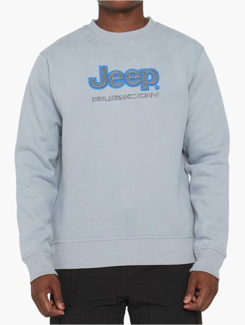 Jeep Grey Logo Applique Crewneck Sweatshirt