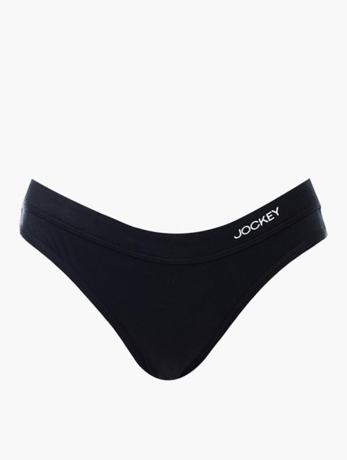 Jockey Black Logo Mid Rise Briefs