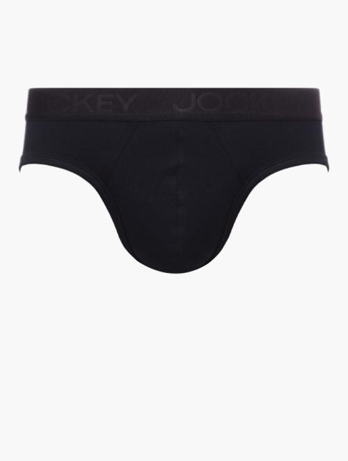 Jockey Black Regular Rise Stretch Briefs