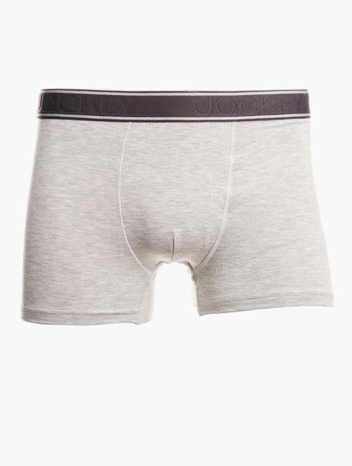 Jockey Heather Grey Melange U-Pouch Support Short Leg Trunks 1 Pack