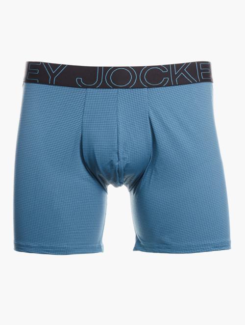 Jockey Elixir Blue Polyamide Stretch Long Leg Trunks 1 Pack