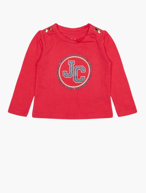 Juicy Couture Girls Red Crown Graphic Long Sleeve Tee