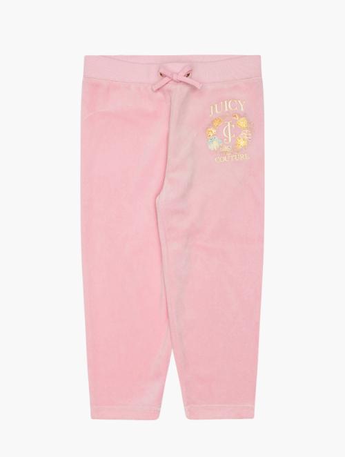Juicy Couture Girls Light Pink Full Length Juicy Joggers 