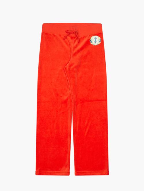 Juicy Couture Girls Red Drawstring Waist Juicy Joggers 