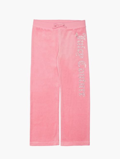 Juicy Couture Girls Pink Full Length Drawstring Joggers