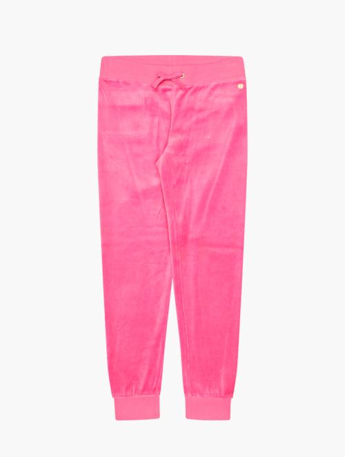 Juicy Couture Girls Pink Full Length Drawstring Joggers 