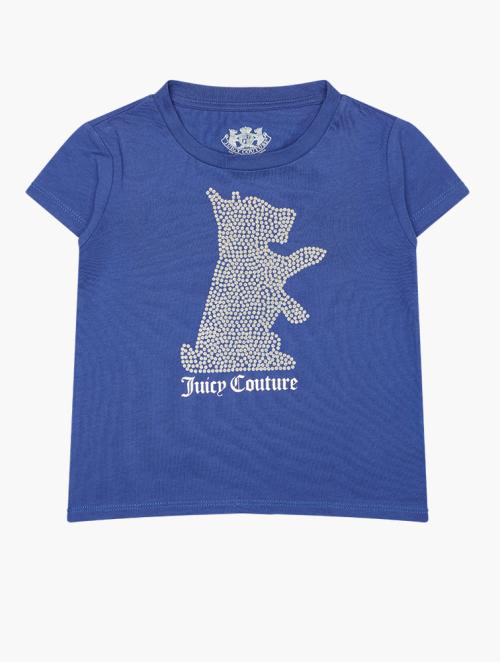 Juicy Couture Girls Blue Short Sleeve Graphic Tee