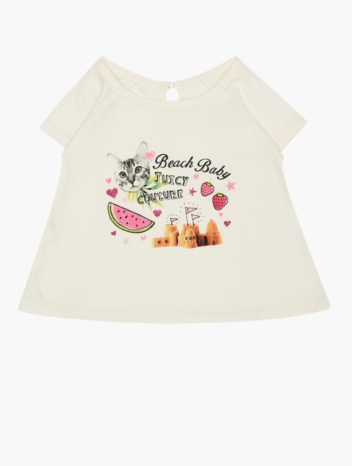 Juicy Couture Girls White Short Sleeve  Tee