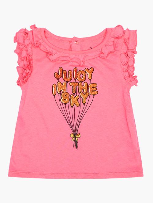 Juicy Couture Girls Pink Short Sleeve Tee