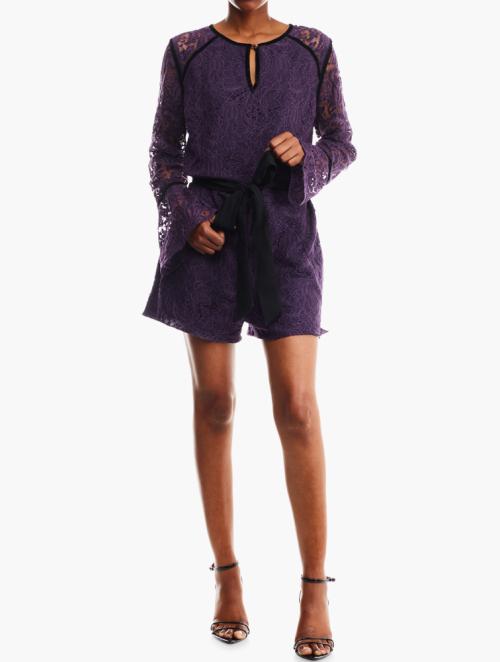 Juicy Couture Purple Laced Up Jumpsuit