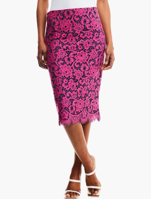 Juicy Couture Dark Pink Midi Skirt
