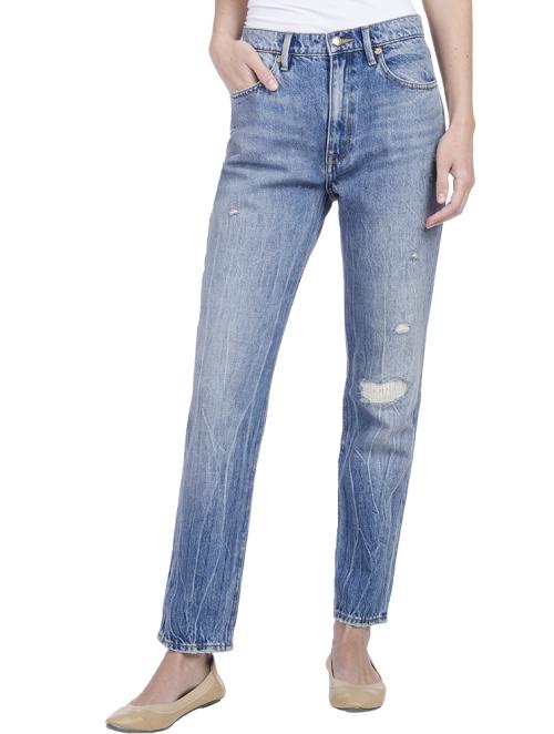 Juicy Couture Light Wash Distressed Full Length Jeans 