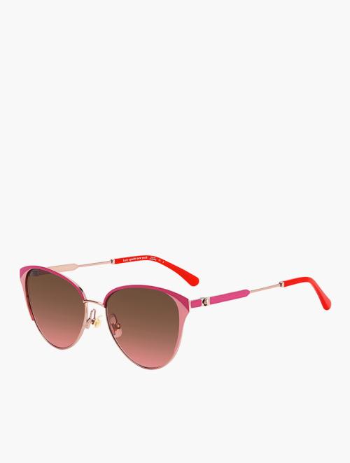 Kate Spade Rose Gold Cat Eye Contemporary Sunglasses