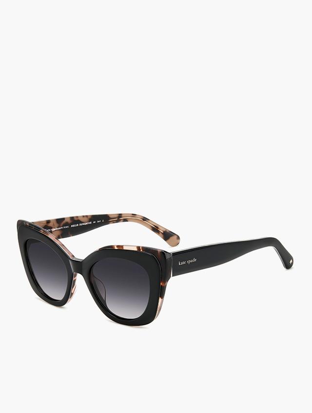 Kate Spade Black Pattern Cat Eye Sunglasses