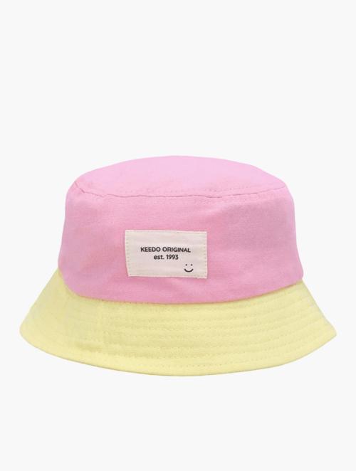 Keedo Infants Pink Raspberry Colourblock Bucket Hat