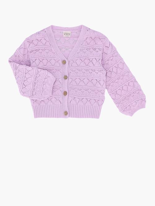 Keedo Kids Lavender Knit Cardigan