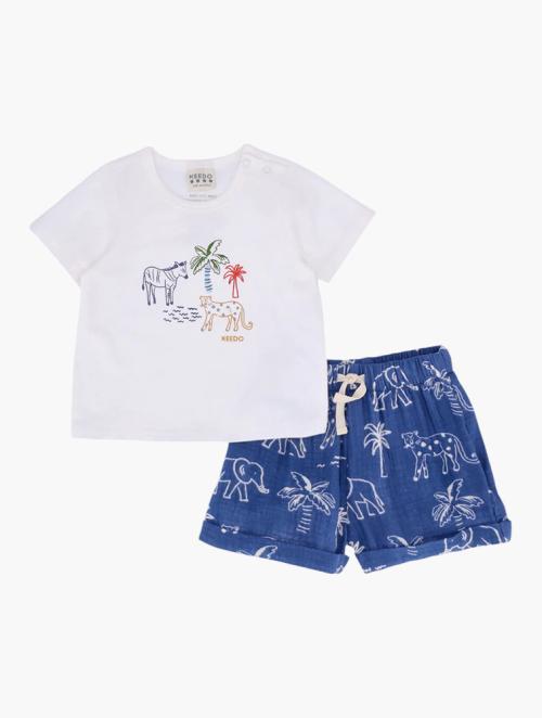 Keedo Infants Navy Doodle Muslin Set