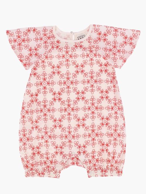 Keedo Infants Pink Embroidered Babygrow